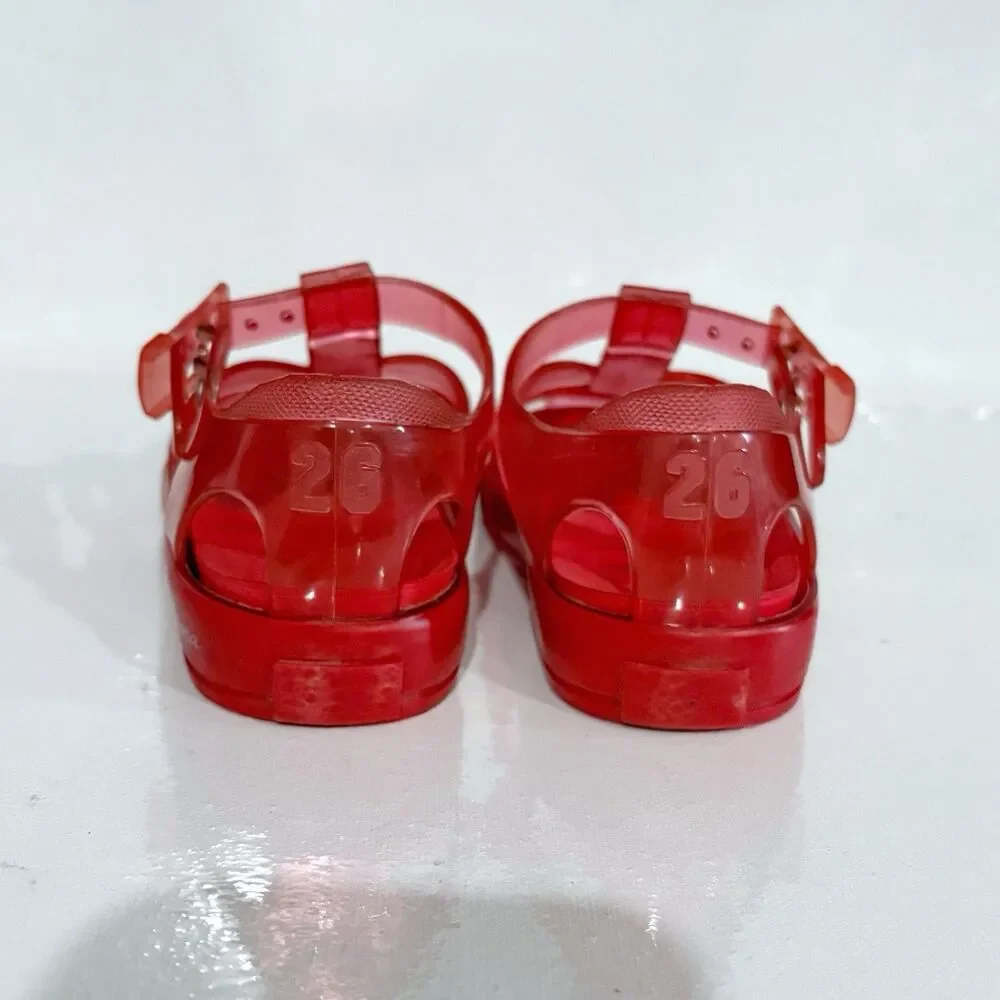 Dolce & Gabbana Kids EU 26 Red Jelly Sandals Buckle Retro Y2K Cute - Picture 4 of 6
